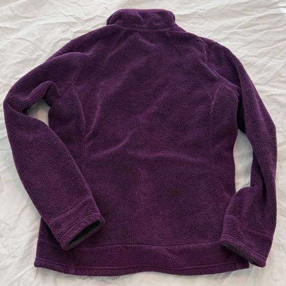 The North Face Womens M Purple Fuzzy Fleece Pullover 1/4 Zip Kangaroo Pocket - Picture 5 of 6